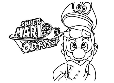 mario odyssey coloring