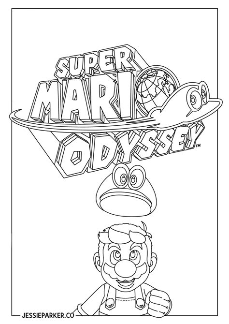 mario odyssey coloring sheets
