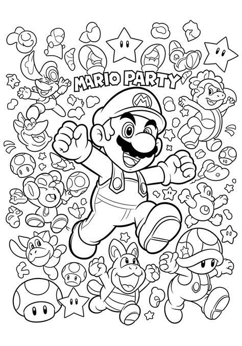 mario party coloring sheets
