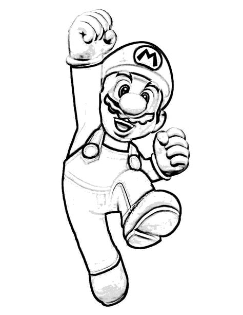 mario pictures to color and print