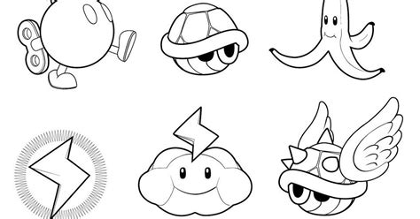 mario power ups coloring pages