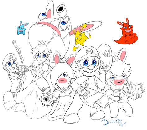 mario rabbids sparks of hope coloring pages