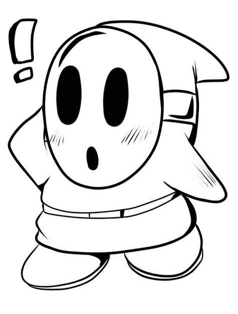 mario shy guy coloring pages