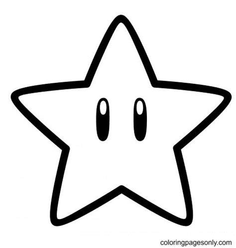 mario star coloring page