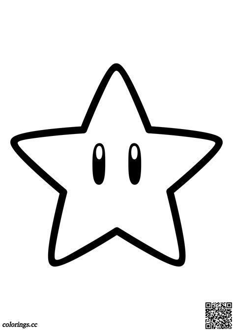 mario star coloring pages