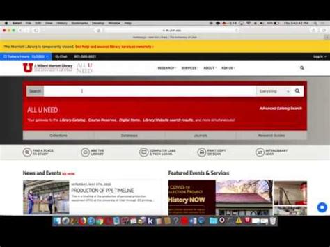 Marriott Library Catalog