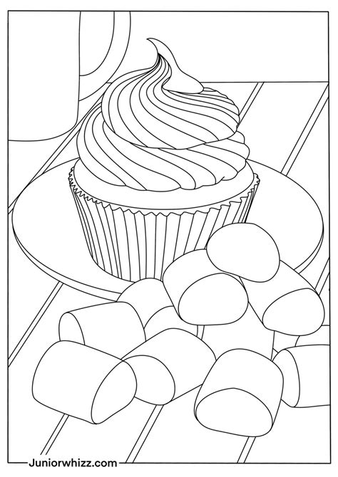 marshmallow coloring pages