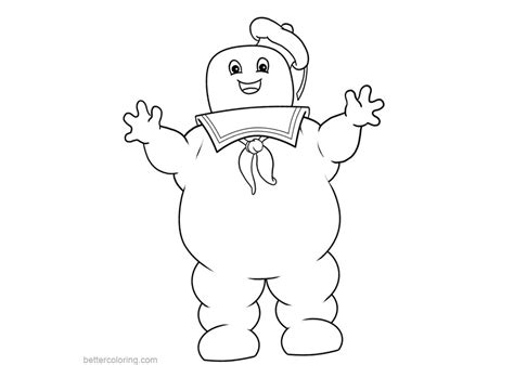 marshmallow man coloring pages