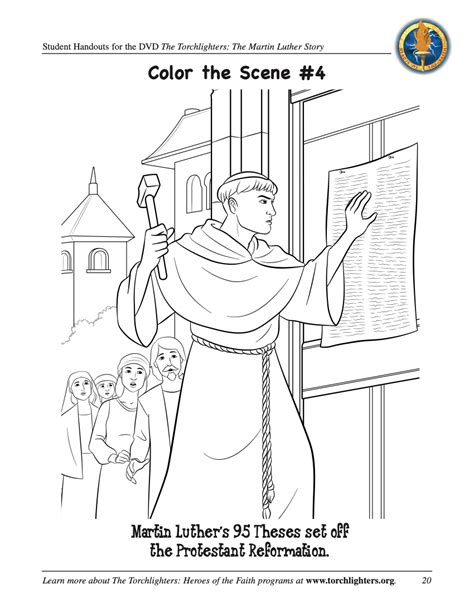 martin luther coloring pages reformation