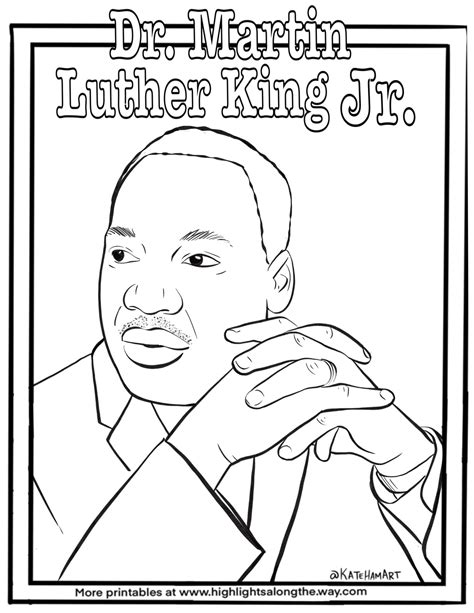 martin luther king jr coloring page