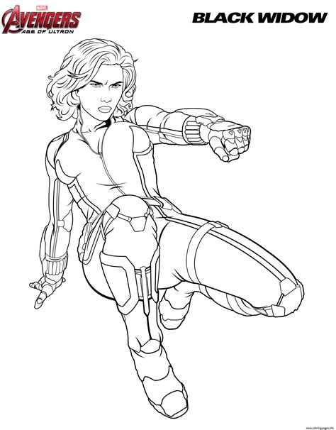 marvel black widow coloring pages