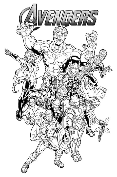 marvel character coloring pages