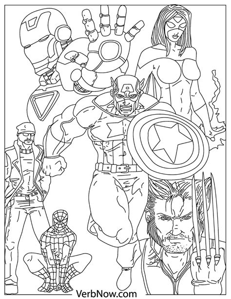 marvel coloring book pdf free download