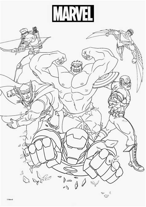 marvel colouring pages