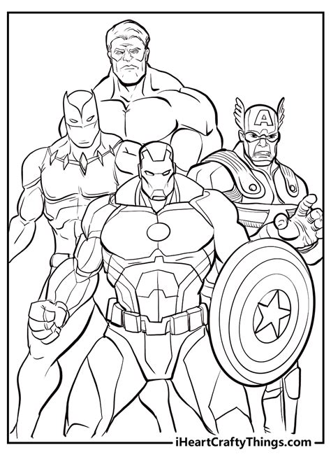 marvel colouring pages pdf
