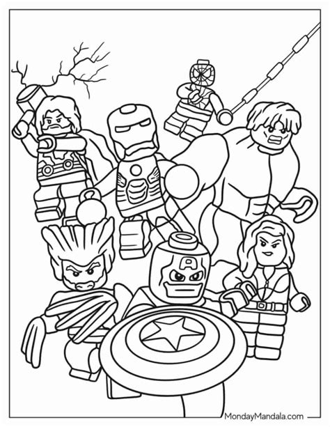 marvel lego coloring pages