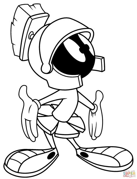 marvin the martian coloring pages