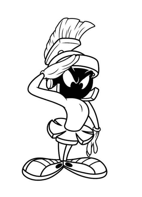 marvin the martian coloring pages