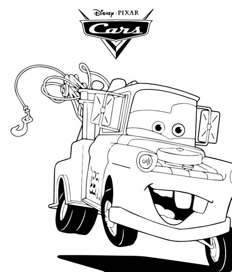mater and lightning mcqueen coloring pages