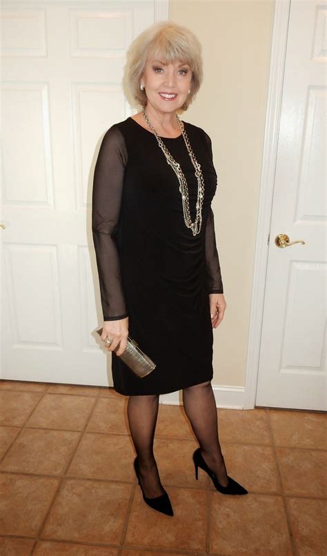 Mature Women in Formal Dresses with Stockings
