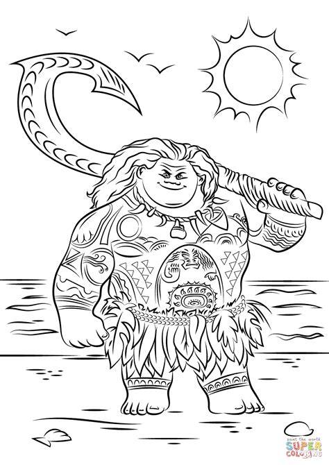 maui coloring pages