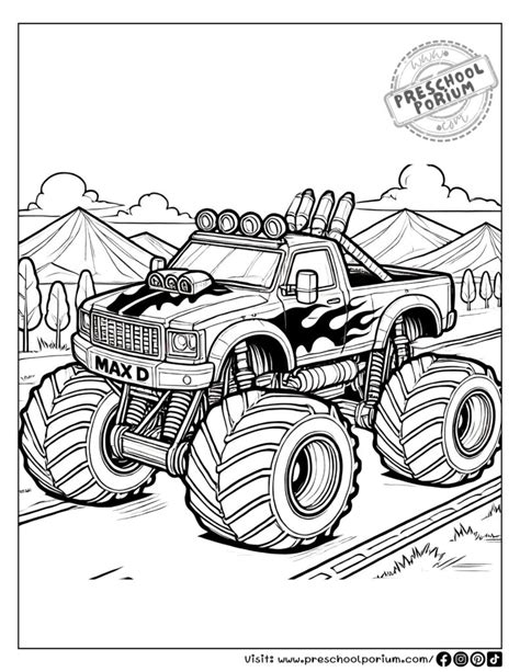 max d monster truck coloring pages