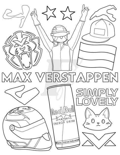 max verstappen coloring pages