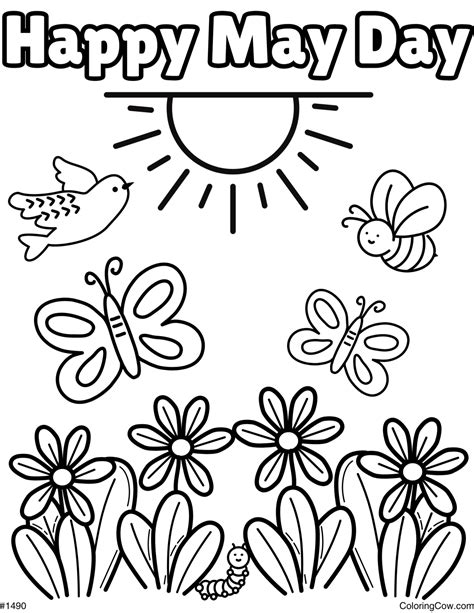 may day coloring pictures