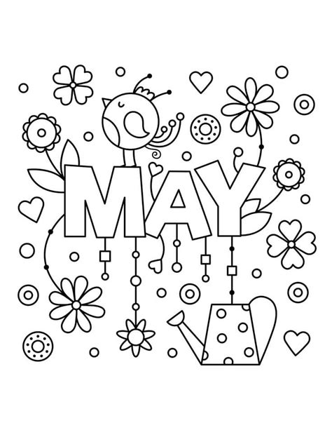 may printable coloring pages