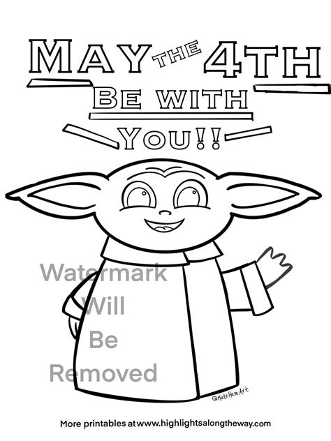 may the fourth be with you coloring pages