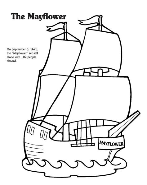 mayflower coloring pages printable