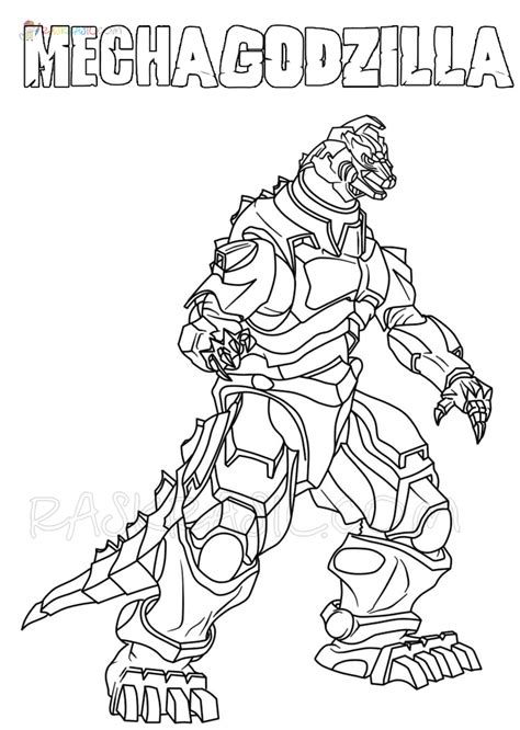 mecha godzilla coloring pages