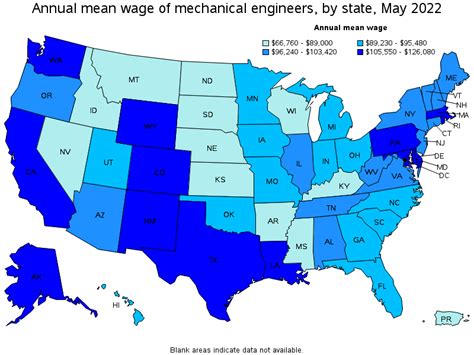 Mechanical Engineer Salary by State