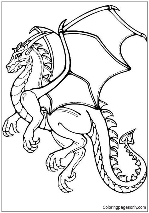 medieval dragon coloring pages