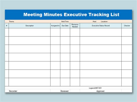 Meeting Tracking Template