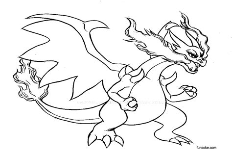 mega charizard ex coloring page