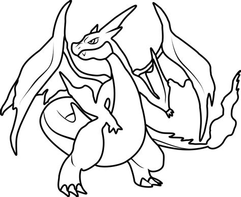 mega charizard y coloring pages