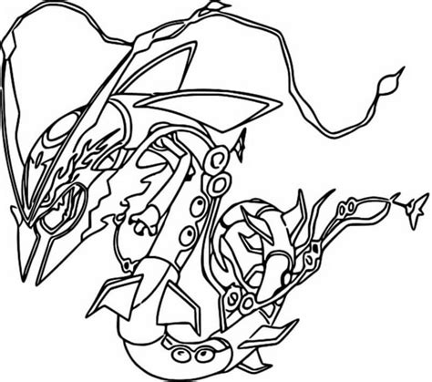 mega rayquaza coloring pages