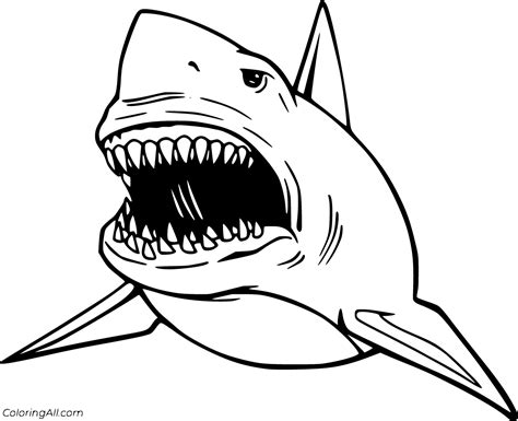 megalodon shark coloring pages