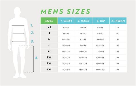 Men S Chest Size Chart