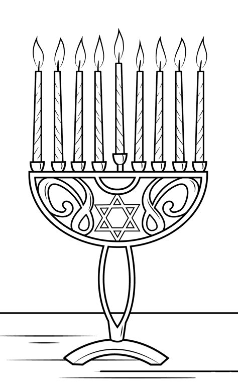 menorah coloring pages