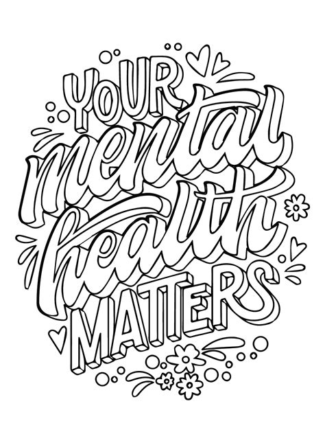 mental health colouring pages