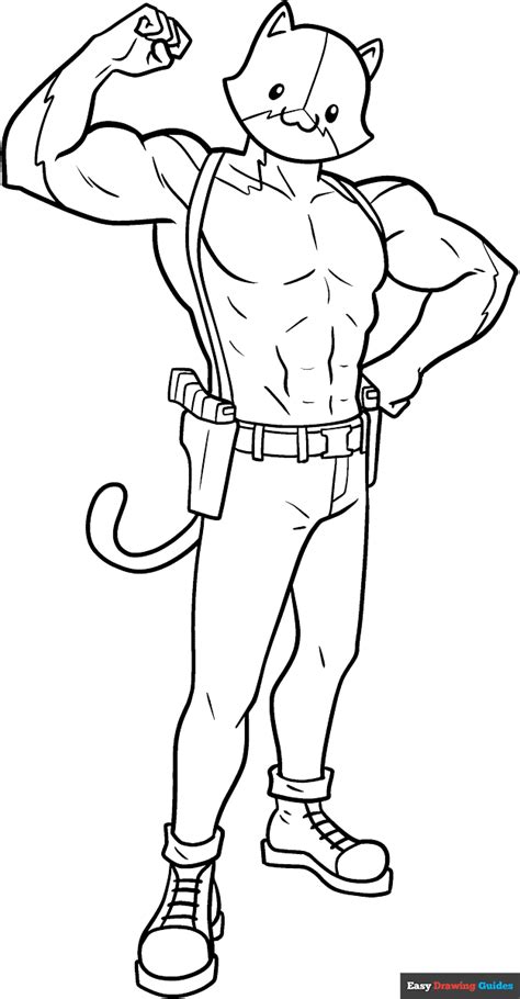 meowscles coloring pages