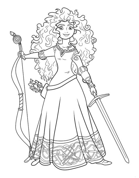 merida brave coloring pages