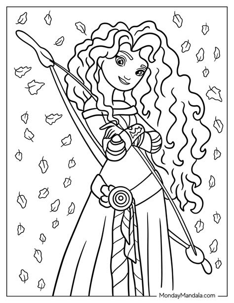 merida coloring pages