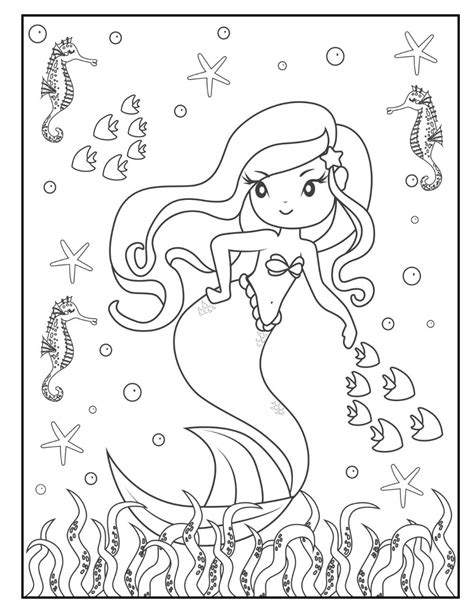 mermaid coloring book pdf