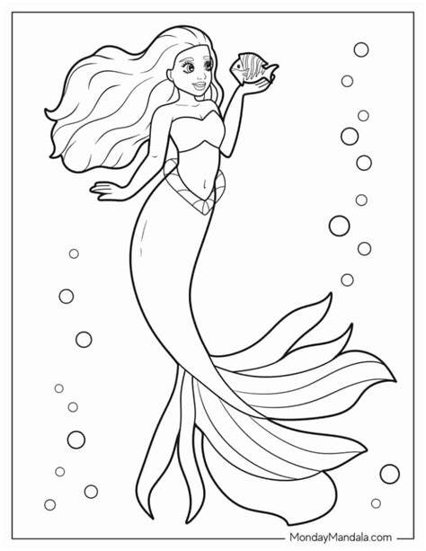 mermaid coloring pdf