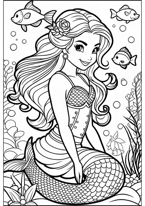 mermaid colouring