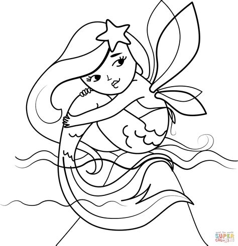 mermaid fairy coloring pages