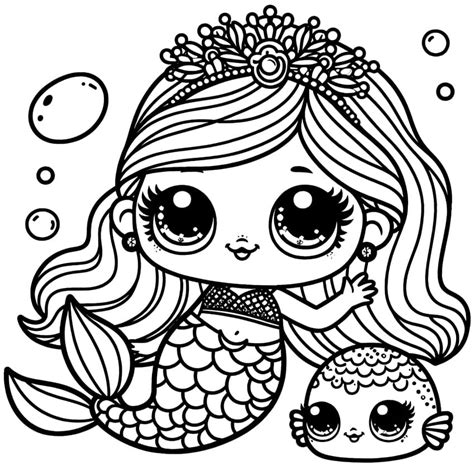 mermaid lol coloring pages